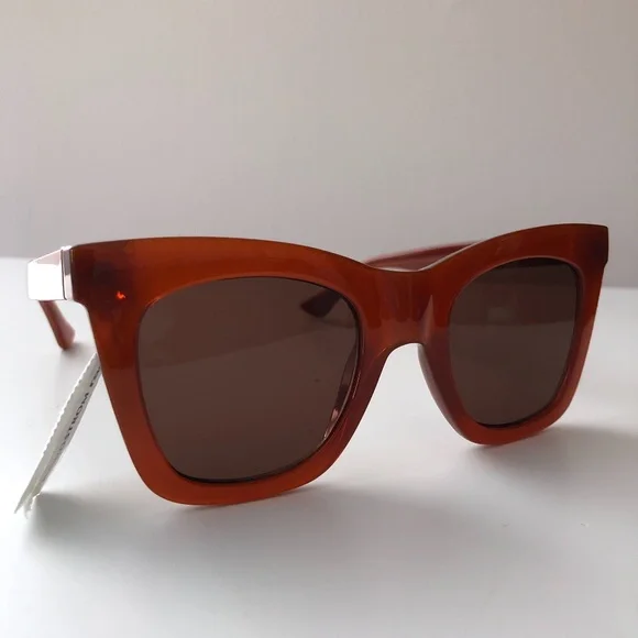 NWT Diff Eyewear Women's Sunglasses Brown/Red/Orange DE01-0618-NHBNN - Picture 1 of 5